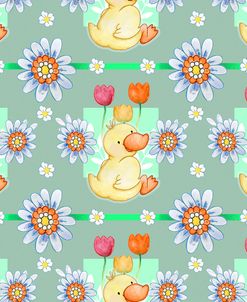 Duckie And Blue Flower