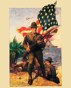 Mural Flag Marines