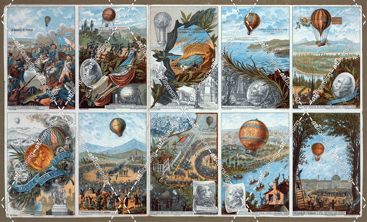 Vintage Hot Air Balloons Card
