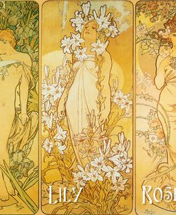 Mucha Iris Lily Rose