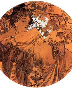 Mucha Autumn Medallion