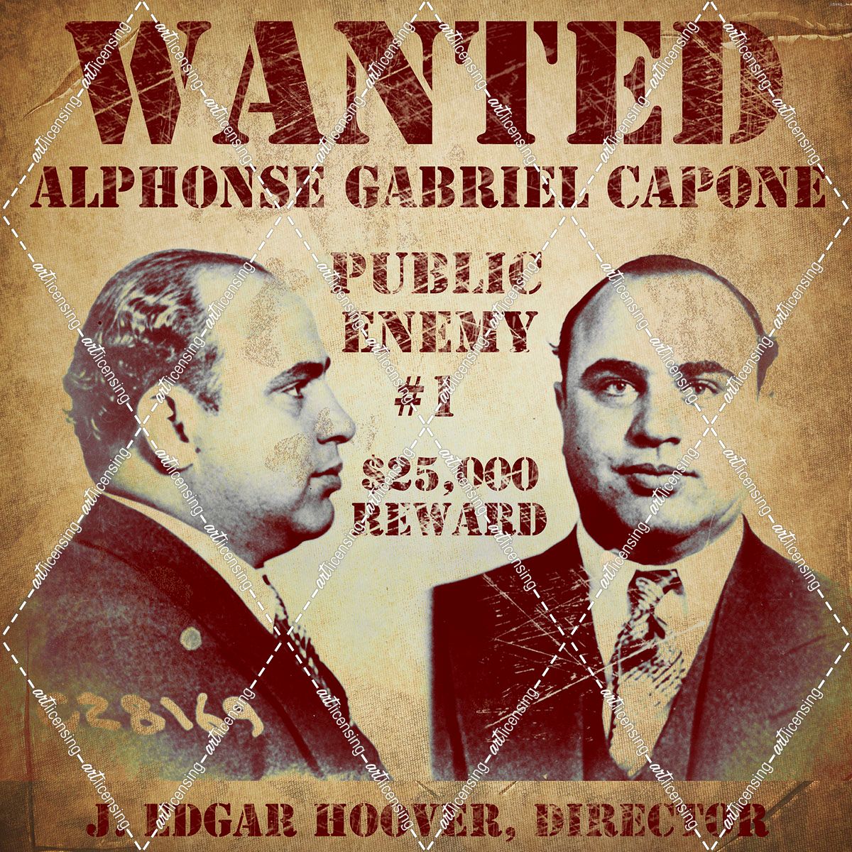 Al Capone Wanted Poster