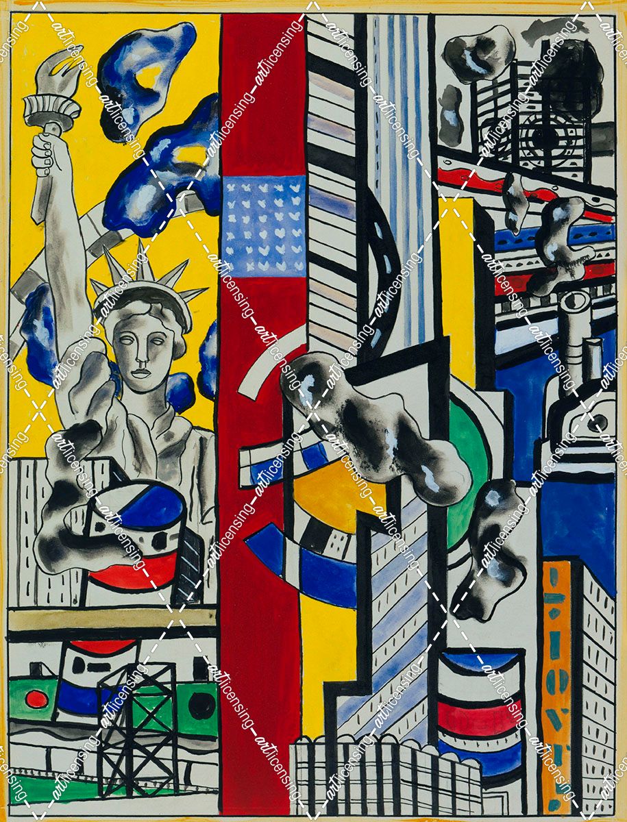 Fernand Léger – Study for Cinematic Mural, Study II