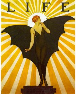 Life Magazine Cover Bat Girl Yellow