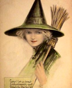 Halloween Beautiful Green Witch.tif