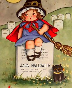 Halloween Little Girl Cemetery