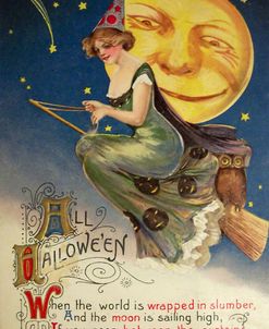 Halloween Witch Greendress Moon.tif