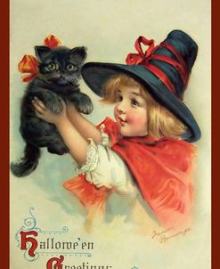 Little Witch And Halloween Kitty.tif