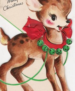 Vintage Xmas Card Deer
