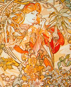 Mucha Woman With Daisy Archival Vers