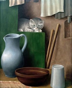 George Shrimpf Still Life with a Cat