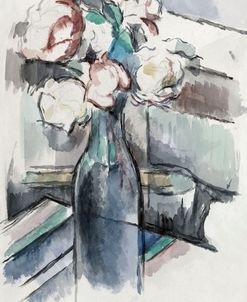 Cezanne Roses In A Bottle