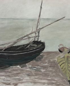 Étude De Bateaux Sur La Plage D’étretat (1885) Monet