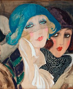 Three Women Under An Umbrella Wegener