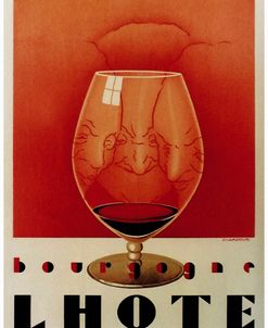 BOURGOGNE LHOTE FRENCH WINE c.1930