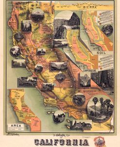 1888 U Map of CA