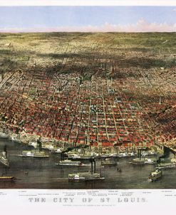 1874 City Of St. Louis By Currier and Ives