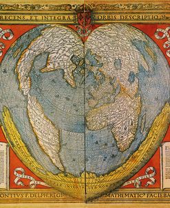 Heart Shaped World Map Stabius-Werner Projection 1500