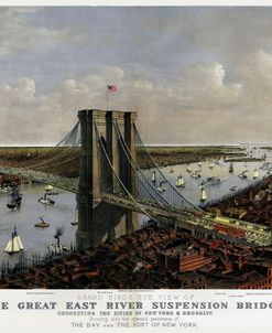 Brooklyn Bridge By Currier and Ives 1885