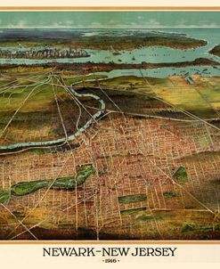 Birdseye View Of Newark, New Jersey 1916