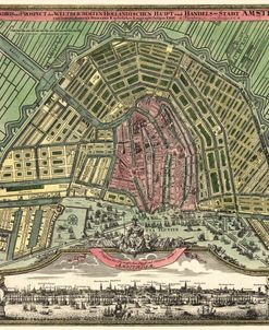 Homann Erben’s Accurate Map of Amsterdam 1727