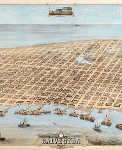 Map Of Galveston Texas 1871