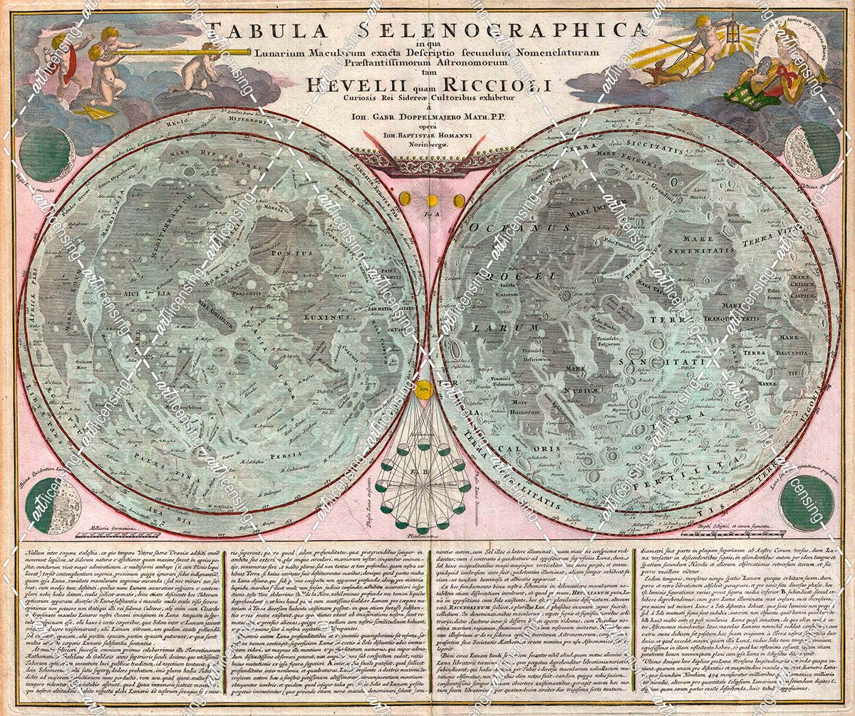 Map Of The Moon-Geographicus-Tabula Selenographica Moon Doppelmayr 1707