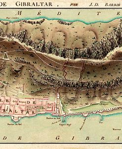 Map Of Gibraltar And Its Fortifications 1799