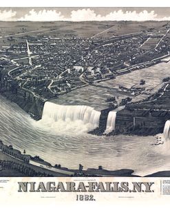 Map Of Niagara Falls With Legend 1882