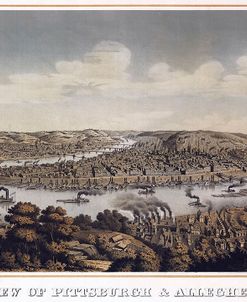 View Of Pittsburgh And Allegheny Pennsylvania 1874