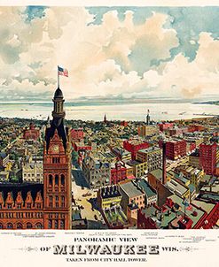 Milwaukee Wisconsin From City Hall Tower 1898