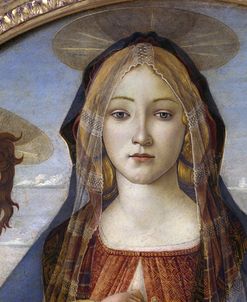 Detail of The Virgin & Child w Saint John & Angel Sandro Botticelli 1490