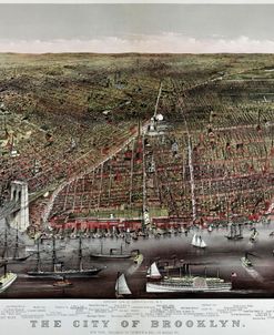 Brooklyn Birds Eye View Currier & Ives 1879