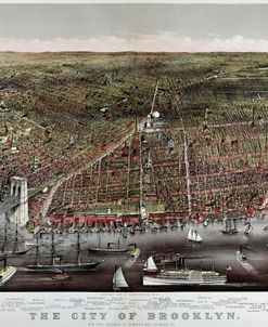 Brooklyn Birds Eye View Currier & Ives 1879