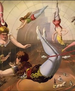 Vintage Circus Flying Trapeze Aerialists