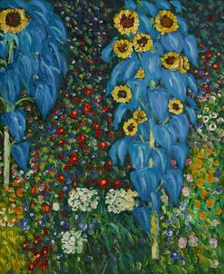 Farm Garden with Sunflowers by Gustav Klimt 1907