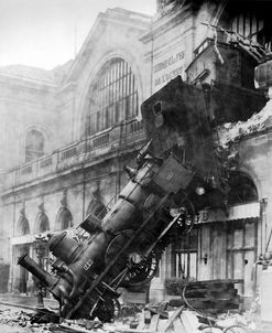 Train Wreck At Montparnass, 1895