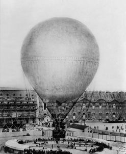 Balloon At Tuileries Palace Paris 1878