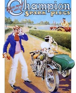 Champion Spark Plugs Ad 1920s