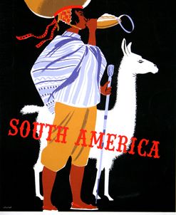 Pan Am 1950 By Amspoker – South America Llama