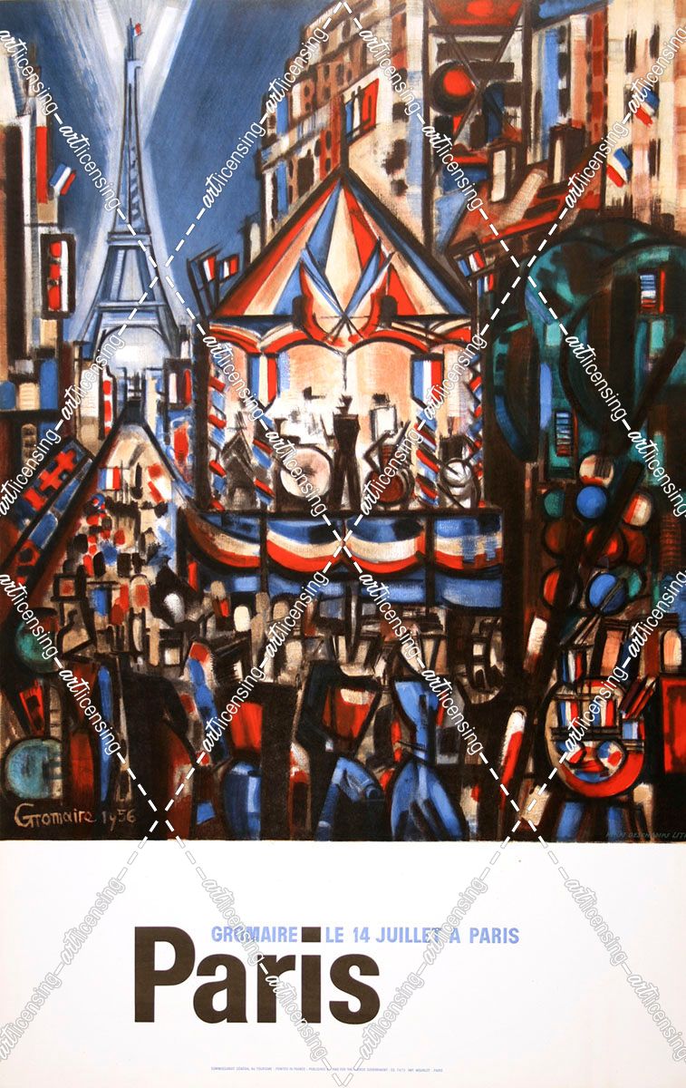 Paris Bastille Day Celebration By Gromaire 1956