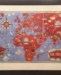 Air France Map – Red Blue