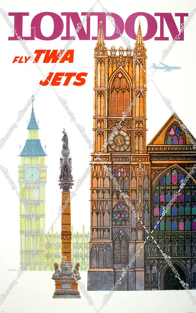 Fly TWA London 1960 David Klein
