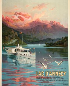 Lac D’Annecy Poster 1900 Hugo D’Alesi
