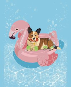 Puppy Pool Pawty – Corgi On Floatie