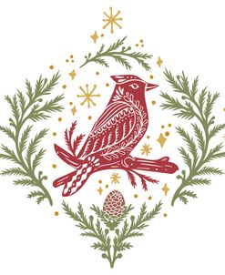 A Woodland Noel – Scandi Folk Cardinal