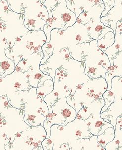Romantic Floral Chinoiserie – Red Blue