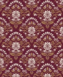 Winterberry Manor – Poinsettia Damask Bouquet