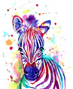 Zebra With Watercolors