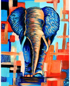 Spontaneous Realism Elephant Blue